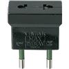 Vimar 01352 Adattatore semplice con sistema SICURY 250 V~, max 1500 W, spina 2P S10 - presa 2P, colore nero