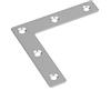 TopHomer 15 pezzi piatto angolare a forma di L, staffa piatta ad angolo retto in acciaio inossidabile, supporto per riparazione con fori, connettore per piastre di rammendamento per mensole in legno, 80 mm