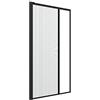 Zanzanet Zanzariera laterale orizzontale su misura porta finestra scorrevole avvolgibile rullo a molla guida calpestabile cassonetto 50mm personalizzabile colori e reti Made in Italy Nero Opaco