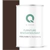 Q-COVER Vernice per mobili semi-opaca, colore: Marrone cioccolato RAL 8017, 1 L, colore legno per interni | coprente, a base d'acqua, antigraffio, per cucine, armadi, tavoli, giardino