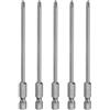 QUARKZMAN 5Pz #1 Punte Cacciavite Phillips PH1 1/4 Gambo Esagonale 4 (100mm) Lungo Acciaio S2 Magnetiche Inserti per Avvitatore per Cacciavite Elettrico Punte Trapano 0.138 (3.5mm) Asta