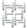 SOTECH 10 pezzi Cerniere per porte Cerniera a vite 15 x 83 mm con perno M8 x 47 mm Cerniera di ristrutturazione a vite per porte interne da avvitare/forare (acciaio zincato)