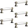 SOTECH SO-TECH® SET da 5 x Maniglie in Porcellana MARIE Maniglie Finitura Ottone Antico Distanza Fori 96 mm
