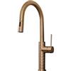 Essebagno Architek Miscelatore per lavabo con doccia estraibile rame spazzolato