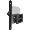bricoleva.it Kit Serratura Porta Scorrevole Rosetta Quadrata Con Nottolino, Maniglia con Serratura per Porta Scorrevole (Nero)