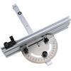 Filteilect Calibro per sega circolare da tavolo, con righello angolare regolabile e arresto della pista, guida in ossido di alluminio per la lavorazione del legno, compatibile con seghe da banco e