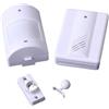 Besttoolifes Campanello wireless con flash luminoso, allarme sensore di movimento a infrarossi per casa, ufficio, vialetto, cortile, sistema di allarme intelligente a induzione con distanza di rilevamento di 150 m