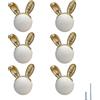 Evionlin 6 pz coniglio bianco carino cartone animato maniglie in ceramica armadio cucina maniglie maniglie porta tirare cassetto tira per cucina armadio camera dei bambini