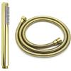 Crepundia Telefoni Doccino in Acciaio Inox, Soffione doccia manuale in ottone spazzolato dorato spruzzatore irrigatore bagno bianco doccetta grigio cromo nero oro rosa(G)