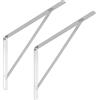 SOTECH Set di 2 mensole (500 x 325 x 30 mm, zincate, verniciate a polvere) Reggimensola con traversa di stabilizzazione