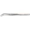 Bernstein Tools for Electronics Bernstein 5-107-6 - Pinzette di precisione per meccanici, diritte con punta piegata, nichelate, 150 mm