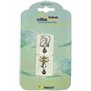 Basaplast BAS019 Set 2 Ganci Singoli, a Muro, in Alluminio, con Decorazioni, Decorato