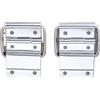 BORRGTU Cerniera per porta reversibile con chiusura automa 2 pezzi 6 fori decorazione mobiletto cerniera for porte flight case cassette degli attrezzi armadietto supporto cerniera valigia raccordo air box acc