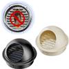 Generic Griglia Aerazione Regolabile,Nero Comignolo Antivento,Bianco Crema Canna Fumaria Stufa a Pellet 100mm 110mm 150mm 160mm per Uso Interno Ed Esterno,HVAC per Bagno,Cucina(Black,150mm/5.9in)