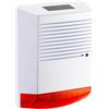 VisorTech Home Improvement - finta allarme: Simulatore di sirena d'allerta, Modulo solare, luce lampeggiante (impianto d'allarme finto, finto allarme, sirena)