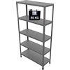 Grima SCAFFALE IN METALLO "GRIGIO MARTELLATO" ETTORE KIT BULLONI 100 X 40 X H187 CM CON 5 PIANI