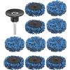 QUARKZMAN Striscia Dischi Ruota Sverniciatura 2 Rimozione Rapida Ruggine Dischi Abrasivi con 1/4 Disco Supporto Tampone per Macchina Smerigliatrice Angolo Pulire, Blu