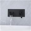 SJQKA Rubinetto Bagno A Cascata Miscelatore Per Lavabo A Parete Rubinetti Per Lavabo in Ottone Miscelatore Lavabo Bagno Nascosto Nero Con Rubinetto