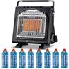 Kemper - Stufa a gas portatile 1700W con sistemi di sicurezza integrati + 8 cartucce di gas butano Autonomia 2h30