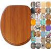 Sanilo Sedile WC con chiusura ammortizzata, grande scelta di copriwater da legno robusto e di alta qualità (Mogano)