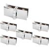 TopHomer 6 cerniere per porte in vetro a 180 gradi, senza foratura, per vetrinette da bagno, adatte per vetri da 5-8 mm