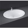 Arredobagno e Cucine Lavabo lavandino soprapiano da incasso, ceramica bianca, misura cm.63,5