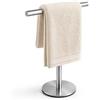 bluebyrne Portasciugamani da bagno in piedi, a forma di T, in acciaio inox SUS304, finitura spazzolata, barra a torre per bagno, cucina, piano di lavoro
