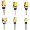 Nimomo Fresa a filo 6 pezzi Fresa a filo 6 mm con gambo modello router con cerniera per cuscinetti Fresa per legno a mortasa