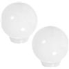 IMIKEYA Paralume per lampada a globo in acrilico latte bianco 10 cm diametro filettatura 68 cm 2 pezzi per esterni copertura per luci da giardino e lampioni