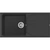 Generico Elleci Lavello Incasso Ego 480 1 Vasca con gocciolatoio 100×50 Nero Granitek LGE48040