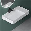 Mai & Mai Lavabo Bagno Sospeso 70×46×12cm Lavandino Bagno Lavabo da Minerale Fuso Colossum630, Bianco Opaco