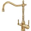 XJTNLB Miscelatore Cucina Vintage Rubinetto Lavello Cucina 3 Vie Antico Rubinetto per Depuratore Acqua a Doppia Leva Rubinetti Cucina