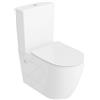 LAVITA WC monoblocco con cassetta di scarico integrata RUNSON WHITE | Set completo | Coperchio WC con chiusura ammortizzata | WC in ceramica senza brida | Vaso WC | Sistema di scarico TORNADO