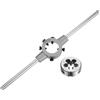 QUARKZMAN Set Chiavi Maschio Filettatore 1/2-13 Unc Dado Tondo 38mm (Adatto Filetti 1/2-5/8 (Unc/Unf) / Metrici M12-M14 / Dadi 38mm Od) Riparazione Filetti Bulloni