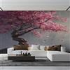 Generico Carta da Parati Albero di Ciliegio in Fiore, 400X280cm, Carta da Parati Tessuto Non Tessuto Fiori di Ciliegio, Camera da Letto Decorazioni Parete Soggiorno Decorazione Cucina Décor EL&D59