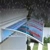 kufu01 4 Colori Tettoia per Porta e Ingresso,Pensilina Tettoia per Porta Protezione Uv Pioggia Neve,Pensilina Copriporta in Policarbonato Non Deformato,Tendalino per Finestra (120x400cm/47x157,B)