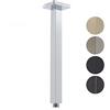 Drettyer Braccio doccia a soffitto con flangia, 50,8 cm, tubo di prolunga dritto quadrato di ricambio, braccio doccia lungo per soffione fisso a pioggia o soffitto alto, cromato