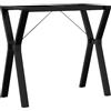 vidaXL Telaio Gambe a Y per Tavolo da Pranzo 80x40x73 cm in Acciaio, gamba in ferro, gambe in ferro, gambe per tavoli, gambe per tavolo