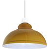 DC VOLTAGE Paralumi industriali stile retrò per lampade a sospensione, forma a cupola curva in metallo, facili da montare per apparecchi di illuminazione da soffitto. (Giallo)