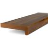 Metall- & Kunststoffhandel Thomas Jäkel TJ davanzale interno oro di quercia 20 x 150 cm/davanzale in plastica con chiusura laterale/davanzali per finestre/davanzali interni su misura PVC/davanzale per finestra