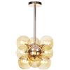 NZDY Lampadario Moderno Nordico a Bolle Di Vetro Con Sfera, Creativo 9 Lampada a Sospensione Sputnik Sferica G4, Soffitto a Montaggio Semi-Incasso Decor per