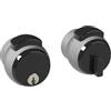 inferramenta Serratura con Pomolo PremiApri e Chiave Tipo Meroni - Sicurezza per Porte in Legno, Metallo, Alluminio o Vetro (Argento)