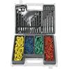 YIGZYCN Set di 300 punte da trapano multifunzionali da 2-10 mm, punte elicoidali da 5-10 mm, viti di espansione, strumenti per la lavorazione del legno