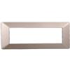 Electron 1 Placca, 7 moduli/posti, Compatibile Con Vimar Plana, colore bronzo, Placche In plastica di alta qualità, 100% compatibile con i supporti e i moduli originali