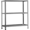 Simon Rack SimonRack Scaffale Metallo Garage, 3 Ripiani, 75 kg di Punto di Flessione, 900x800x500 mm, Con Viti, Scaffalatura Garage, Grigio - Advantage
