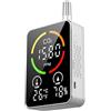 XINFULI Rilevatore di CO2 Monitor della qualità dell'aria Misuratore di CO2 Temperatura Umidità Sensore NDIR Misuratore di anidride carbonica Tester di concentrazione con allarme con alta efficienza(White)