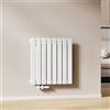 EMKE Radiatore Piatto, 63x62cm, Radiatore Acqua Calda, Radiatore a Pannello Radiatore Design Orizzontale, Singolo Strato, Bianco
