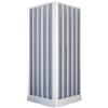 Decor Space Decorspace Box doccia angolare Flex con fascia larga apertura centrale a soffietto riducibile Made in Italy Garantito 10 Anni (70 X 70 cm Fascia Stretta)