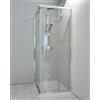Generico Box doccia 80x80 cm angolare vetro temperato 6mm trasparente, apertura scorrevole e profili cromati