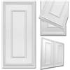 DECCART | Pannelli decorativi per pareti 3D boiserie, rivestimento parete in polistirolo, pannelli murali per interni, design elegante, facile montaggio, dimensione 100x50 cm, XL, Bianco, 4m2